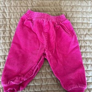 Vintage 90s Vibrant Hot Pink Corduroy Toddler Pants